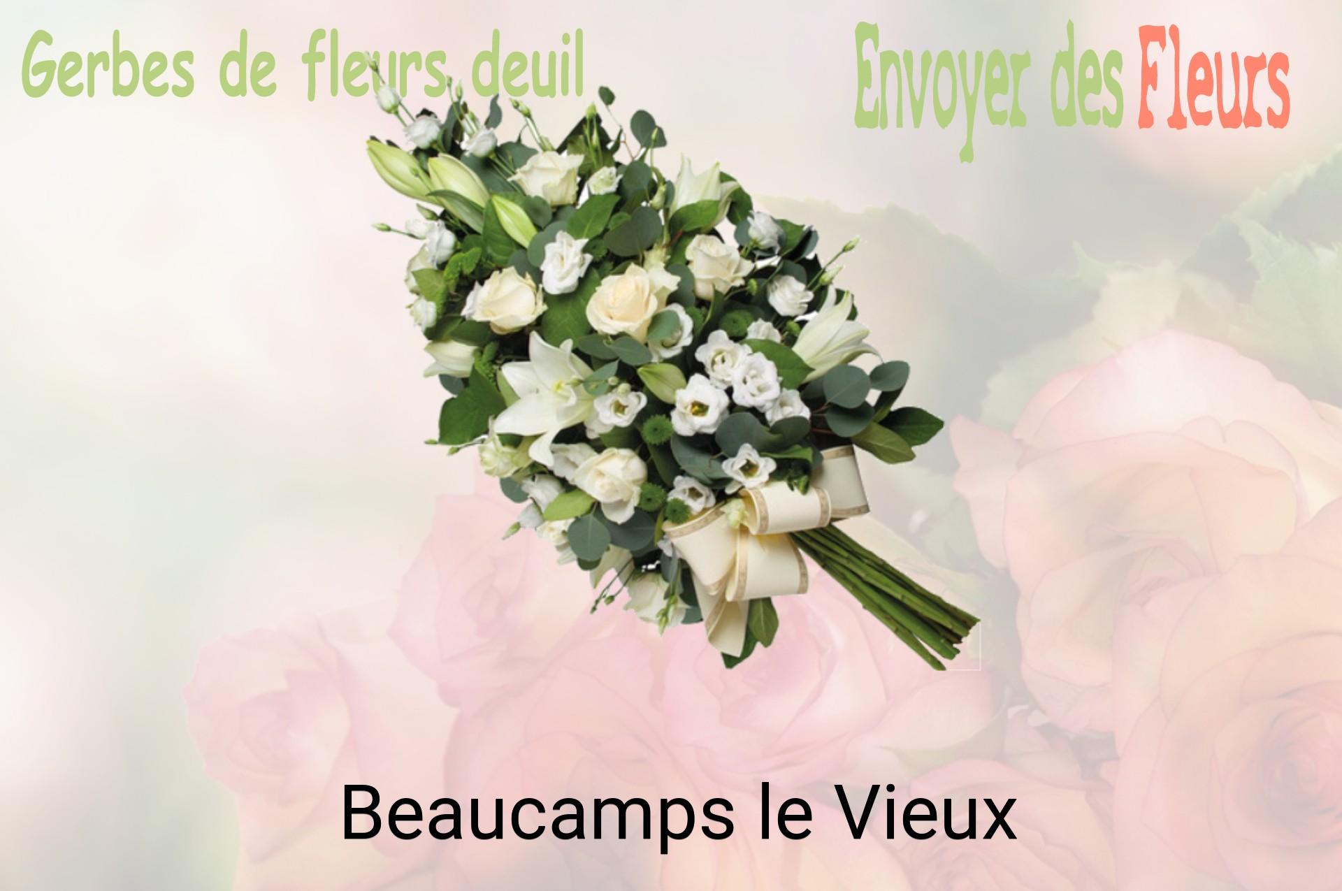 Gerbe de fleurs de deuil livrée à Beaucamps-le-Vieux